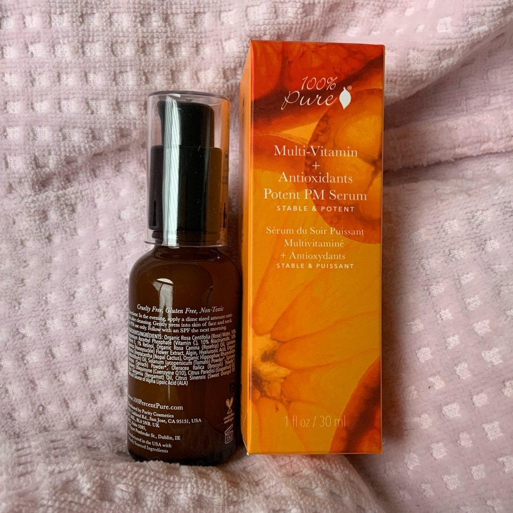 NWT 100% Pure Multi-Vitamin + Antioxidants Potent PM Serum - Picture 11 of 12